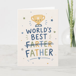 Weltbester Furzer... Vater! Süße Trophäe Vater' Karte