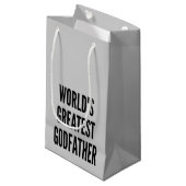 Weltbester Godvater Kleine Geschenktüte (Vorderseite Schrägansicht)