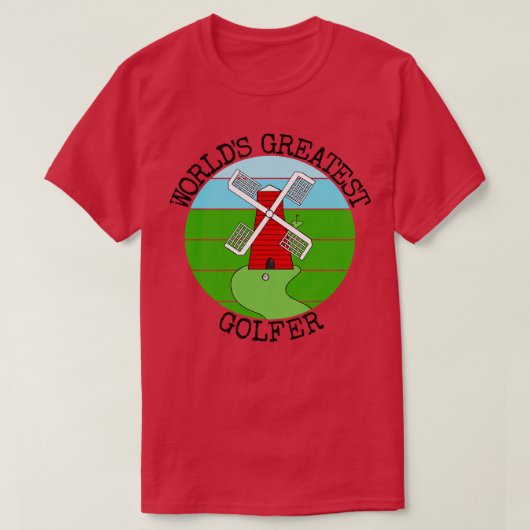 Weltbester Golfer Crazy Golf Sarcasm T-Shirt (Design vorne)