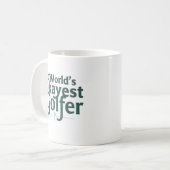 Weltbester Golfer | Lustiger Golf Kaffeetasse (Vorderseite Links)