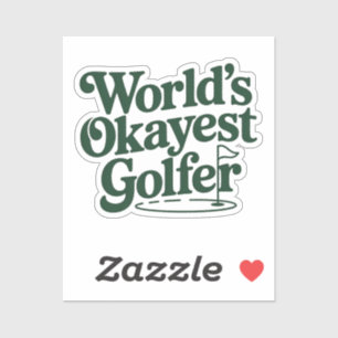 Weltbester Golfspieler Retro Golf Humor Aufkleber