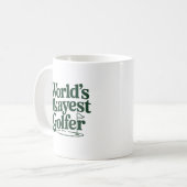Weltbester Golfspieler Retro-Golf-Humor Kaffeetasse (Vorderseite Links)