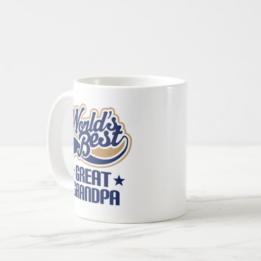 Weltbester großer Großvater Kaffeetasse (Vorderseite Links)