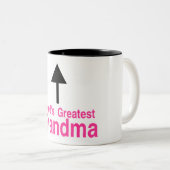 Weltbester Großmutter-Pfeil Zweifarbige Tasse (VorderseiteRechts)