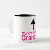 Weltbester Großmutter-Pfeil Zweifarbige Tasse (Vorderseite Links)