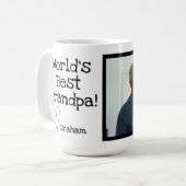 Weltbester Großvater mit Bild Kaffeetasse (Vorderseite Links)