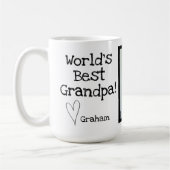 Weltbester Großvater mit Bild Kaffeetasse (Links)