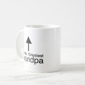 Weltbester Großvater-Pfeil Kaffeetasse (Vorderseite Links)