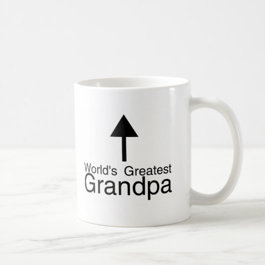 Weltbester Großvater-Pfeil Kaffeetasse (Rechts)