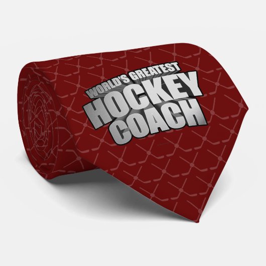 Weltbester Hockeytrainer Krawatte (Gerollt)