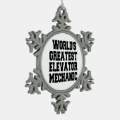 Weltbester Höhenrudermechanismus Schneeflocken Zinn-Ornament (Links)