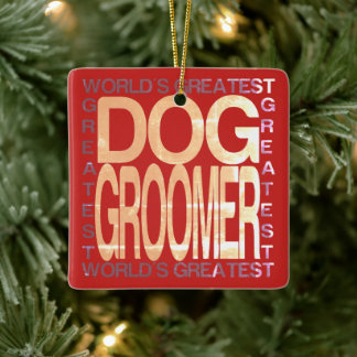 Weltbester Hund Groomer Keramikornament