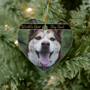 Weltbester Hundedaddy-Haustierfoto  Keramik Ornament