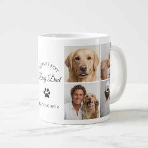 Weltbester Hundedaddy Individuelles Foto-Collage-M Jumbo-Tasse