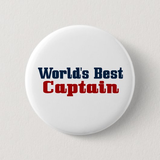 Weltbester Kapitän Button (Vorderseite)