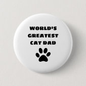 Weltbester Katzenpapa, personalisierter Text Button (Vorderseite)