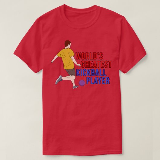 Weltbester Kickball-Spieler T-Shirt (Design vorne)