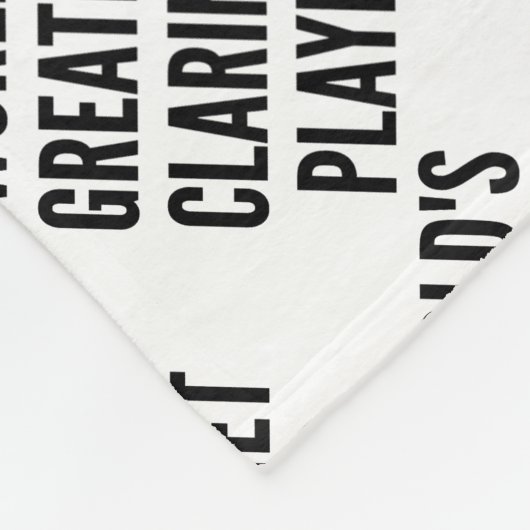 Weltbester Klarinettenspieler Fleecedecke (Ecke)