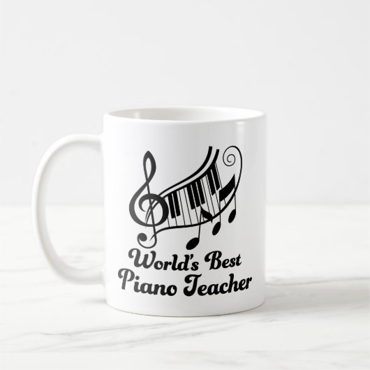 Weltbester Klavier-Lehrer Kaffeetasse (Links)