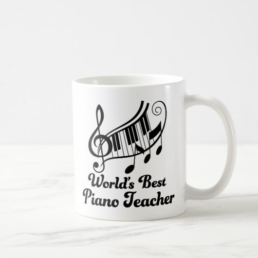 Weltbester Klavier-Lehrer Kaffeetasse (Rechts)
