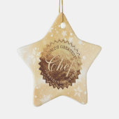 Weltbester Koch Imitate Gold Emblem Weihnachten Keramik Ornament (Rechts)