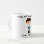 Weltbester Krankenpfleger, Brünette Männer Kaffeetasse (Vorderseite Links)