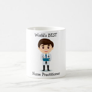 Weltbester Krankenpfleger, Brünetter männlicher  Kaffeetasse