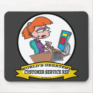 WELTBESTER KUNDENSERVICE REP CARTOON MOUSEPAD
