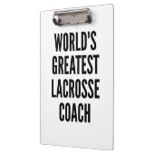 Weltbester Lacrosse Coach Klemmbrett (Links)