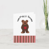 Weltbester Lehrer Feiertagskarte (Vorderseite)