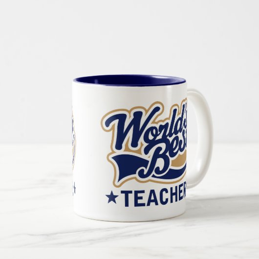 Weltbester Lehrer Zweifarbige Tasse (VorderseiteRechts)