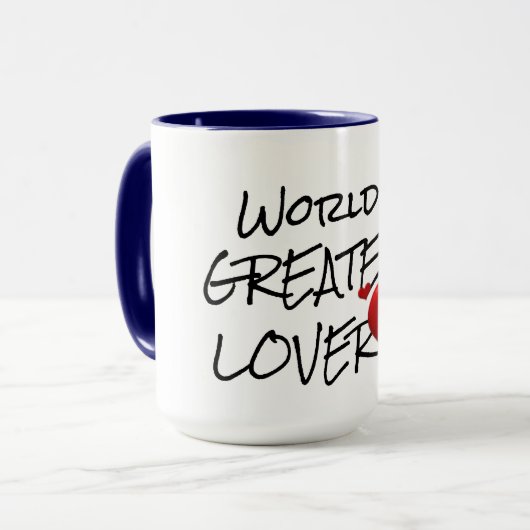 weltbester Liebhaber niedlicher Tasse (Vorderseite Links)