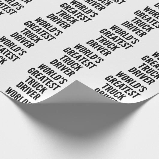 Weltbester LKW-Fahrer Geschenkpapier (Ecke)