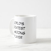 "Weltbester Mahjong-Spieler" Kaffeetasse (Vorderseite Links)