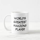 "Weltbester Mahjong-Spieler" Kaffeetasse (Links)