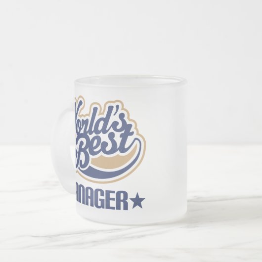 Weltbester Manager Mattglastasse (Vorderseite Links)
