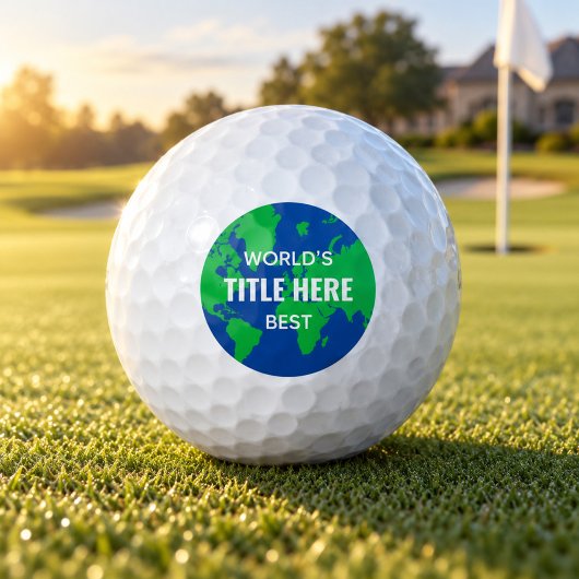Weltbester Maßgeschneiderter Titelglobus Golfball