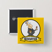 WELTBESTER MINISTER-CARTOON BUTTON (Vorne & Hinten)