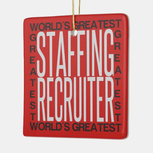 Weltbester mit Personal besetzenwerbeoffizier Keramikornament (Links)