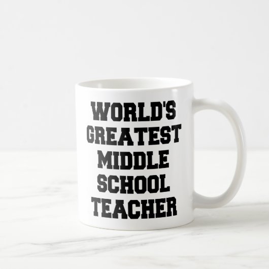 Weltbester Mittelschullehrer Kaffeetasse (Rechts)