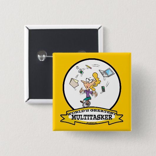 WELTBESTER MULTI-TASKER-CARTOON BUTTON (Vorne & Hinten)