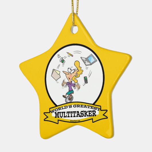 WELTBESTER MULTI-TASKER-CARTOON KERAMIK ORNAMENT (Links)