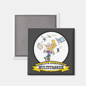 WELTBESTER MULTI-TASKER-CARTOON MAGNET (Vorderseite/Rückseite)