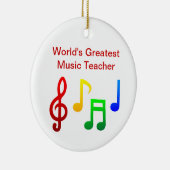Weltbester Musik-Lehrer Keramikornament (Rechts)