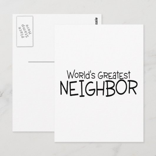 Weltbester Nachbarn Postkarte (Vorne/Hinten)