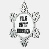 Weltbester Neurochirurg Schneeflocken Zinn-Ornament (Rechts)