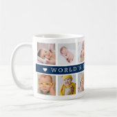 Weltbester Opa 12 Fotocollage Blau Kaffeetasse (Links)