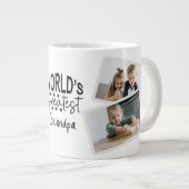 Weltbester Opa 4 Foto-Collage Jumbo-Tasse (Vorderseite Rechts)