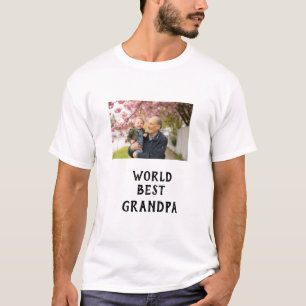 Weltbester Opa-Foto-Name Vatertag Opa T-Shirt