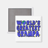 Weltbester Opa Magnet (Vorderseite/Rückseite)